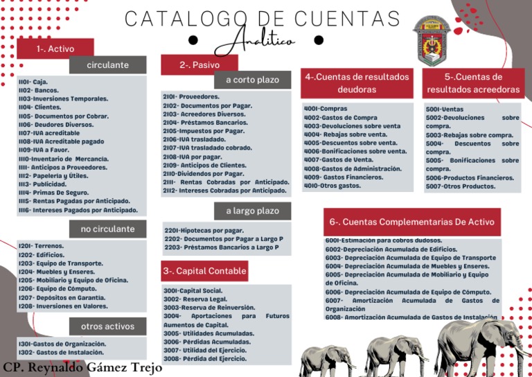 ANALÍTICO Catalogo de cuentas pdf | PDF | Dinero | Economias