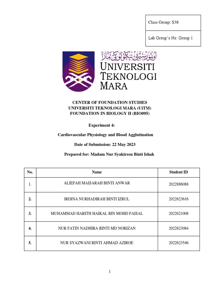 Cardiovascular Physiology and Blood Lab | PDF | Diastole | Atrium (Heart)