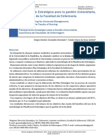 Planificacion Estrategica para La Gestion de La Experiencia de La Facultad de Enfermeria