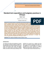 Standard Term Expenditure and Budgetary Practices in Ethiopia