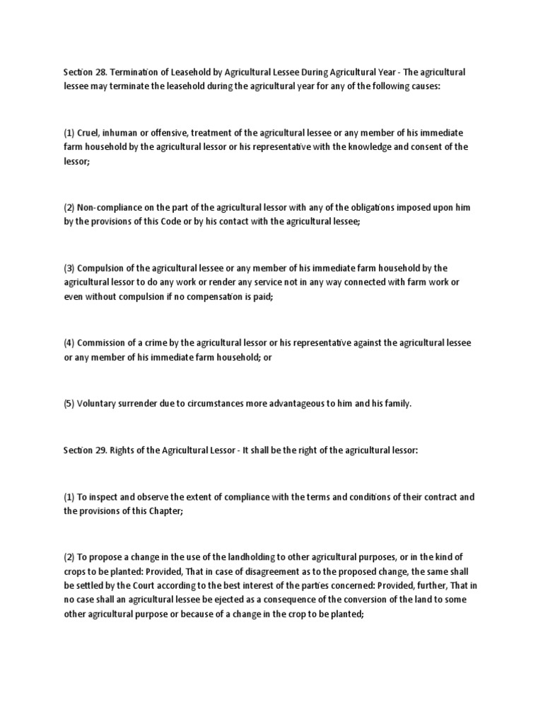 Section 28 PDF Lease Leasehold Estate