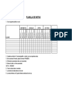Planilla de Notas en Excel para Terceros