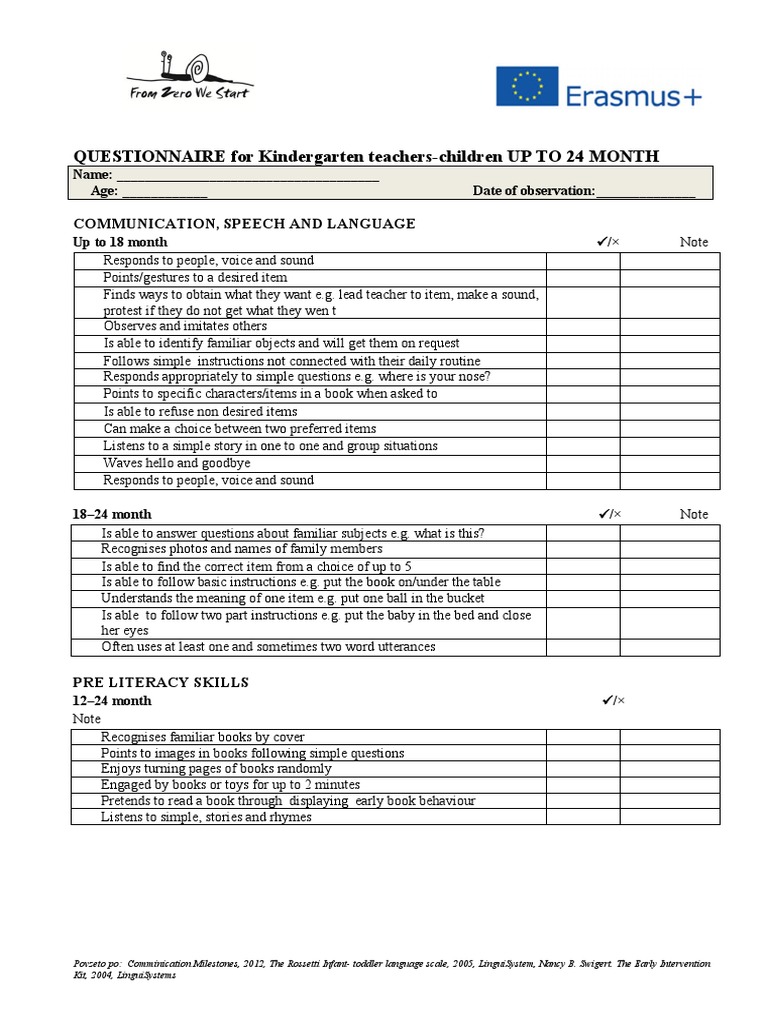 Questionnaire Kindergarten Teachers 05 | PDF | Toys | Books