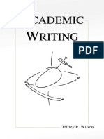 Jeffrey R. Wilson Academic Writing