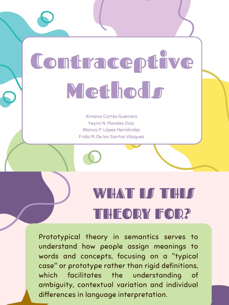 Contraceptive Methods PDF Concept Linguistics
