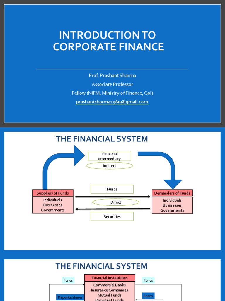 Introduction To Corporate Finance Coursera