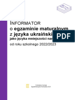 HTTPSWWW - Oke.gda - plplikiOKEEgzamin MaturalnyInformatory2023Informator EM2023 Jezyk Ukrainski PDF