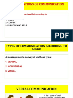 Classifications of Communication