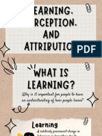 Chapter 3.learning, Perception, and Attribution