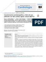 Caracterización Sociodemográfica y Clínica de Una Poblacion Con ICA - Colombia 2018