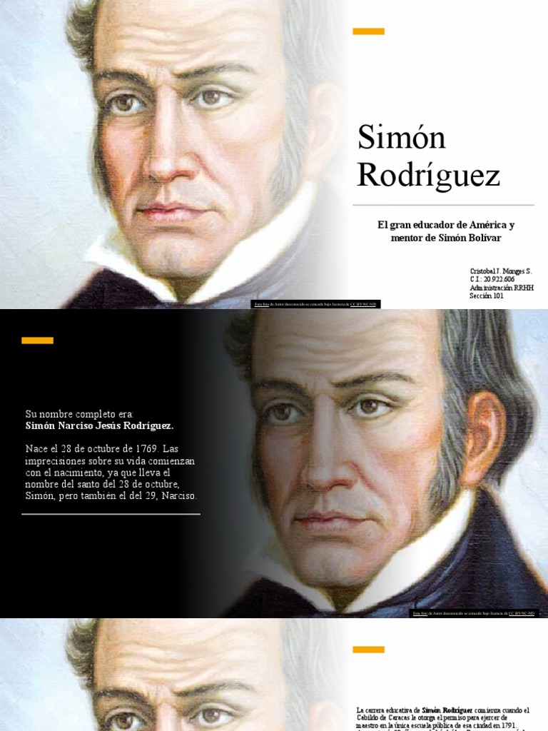 Simón Rodríguez: Educador y Mentor | PDF
