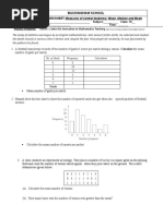 WORKSHEET PRACTICE Mean, Median and Mode 