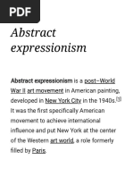 Abstract Expressionism - Wikipedia