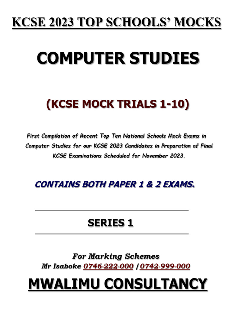 Computer Studies 2023 Top School's Mocks | PDF | Computer Network ...