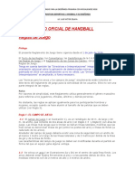 Reglas de Juego Handbal Actualizadas