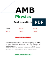 Jamb Physics 11 15