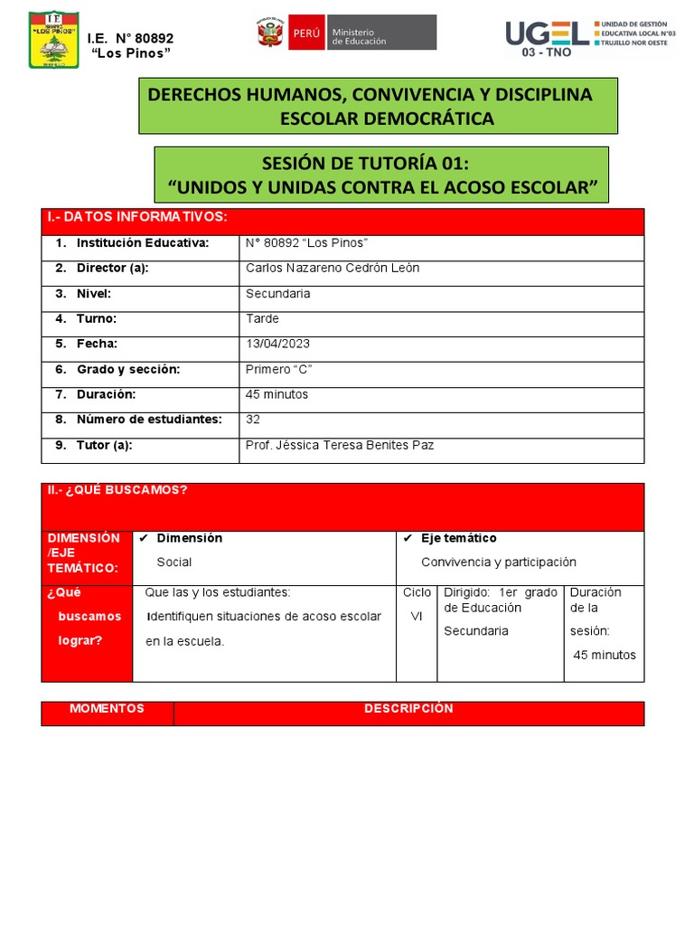 Unidos contra el Acoso Escolar | PDF | Relaciones personales, crianza y ...
