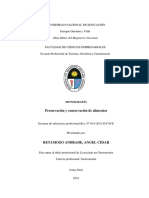 Preservación y Conservación de Alimentos