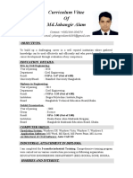 CV of Md. Jahangir Alam (Civil Engg.)