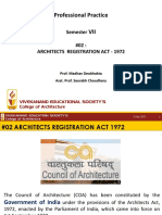 Sem 7 PP Lecture 2 Architects Registration Act 1972