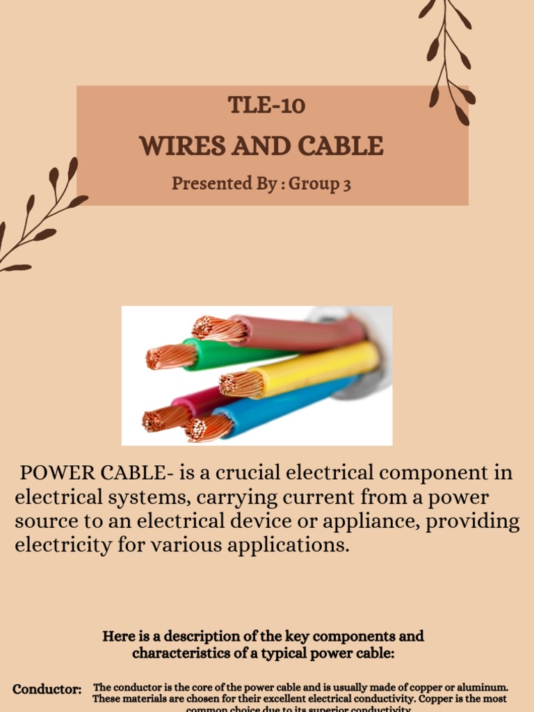Tle 10 Group 3 PDF Electrical Wiring Insulator (Electricity)