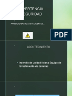 Advertencia de Seguridad Incendio Camioneta