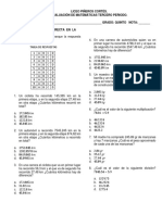 Evaluación Matemáticas 5