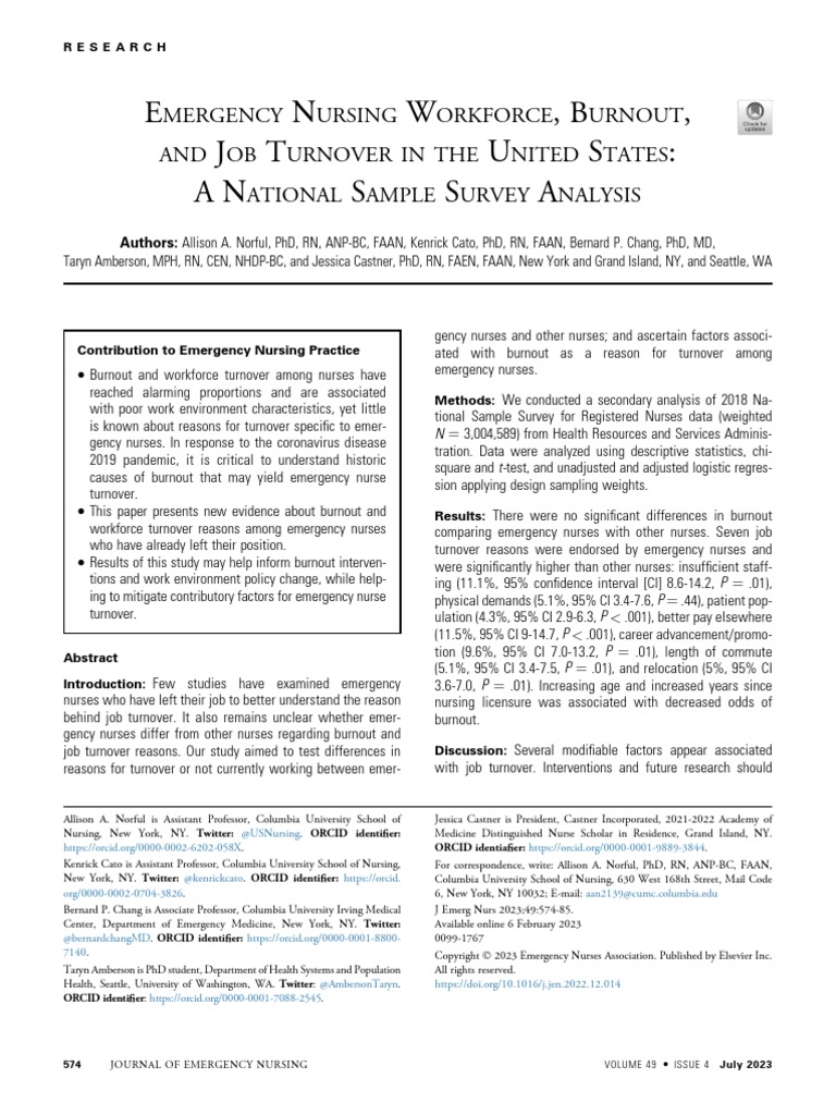 1 s2.0 S009917672200366X Main | PDF | Nursing | Occupational Burnout