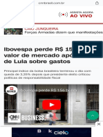 Ibovespa Perde R$ 156 Bi em Valor de Mercado Após