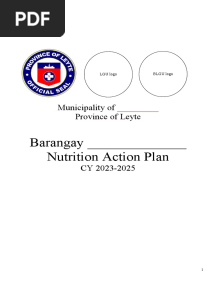 Barangay Nutrition Action Plan Template 2023 2025 A4 Size