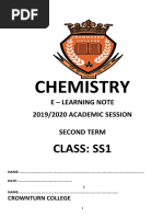 SSS 1 E-Note 2nd Term Chemistry