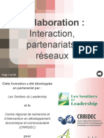 Collaboration Interaction Partenariats Réseaux