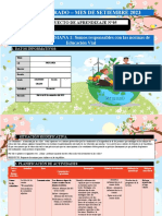 Planificador Semanal 1 - Mes de Setiembre - Segundo Grado