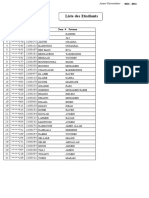 Liste Des Etudiants: Classe: ST - 4