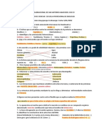 Segunda Evaluación de Biol. Cel I 2020 II