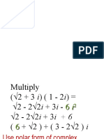 Complex Numbers Theorems