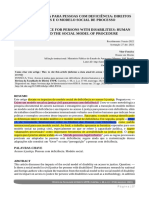 Artigo - Direitos Humanos e Acesso À Justiça para PCD, Modelo Social de Processo (Vitor Fonsêca)