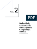 Aula 02 - Modernidade - Constituição Da Ciência Moderna e Metodologia Científica