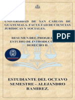 Introducción Al Derecho Ii - Resumen Alejandro Ramírez