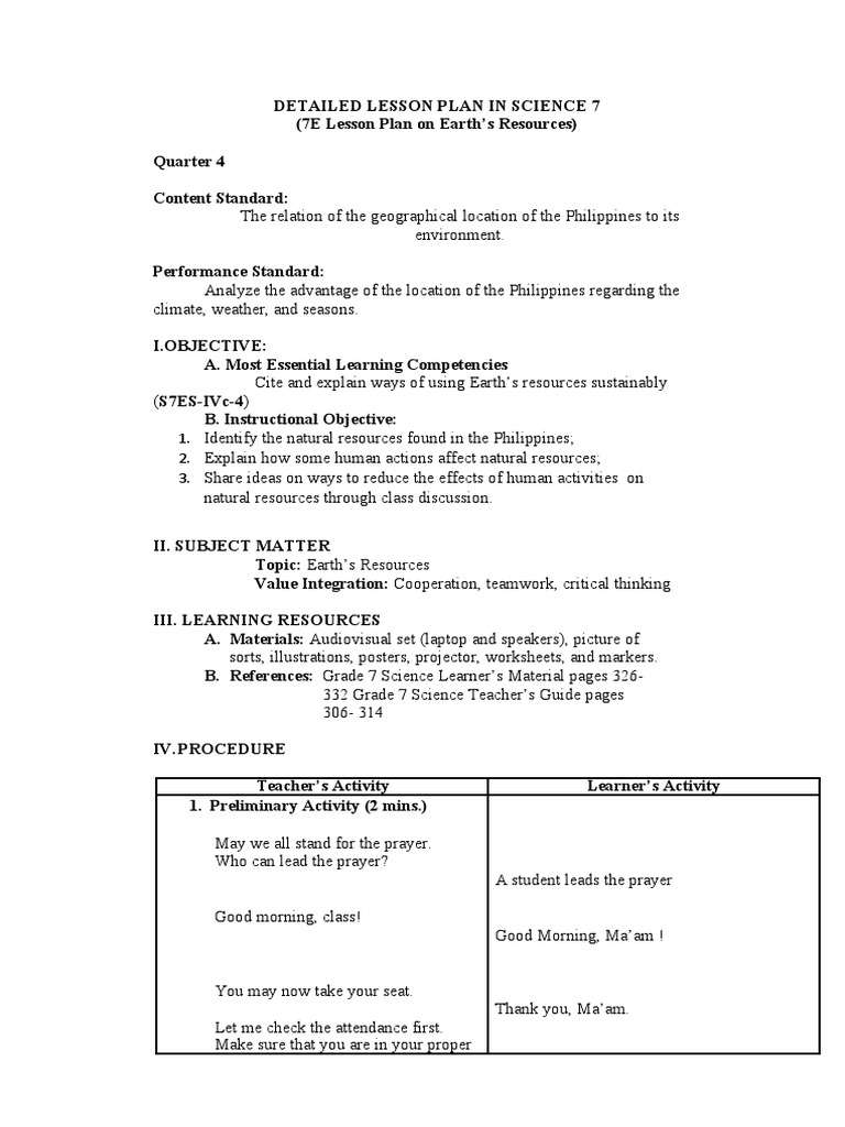 Lesson Plan Natural Resources PDF Energy Development Fossil Fuels