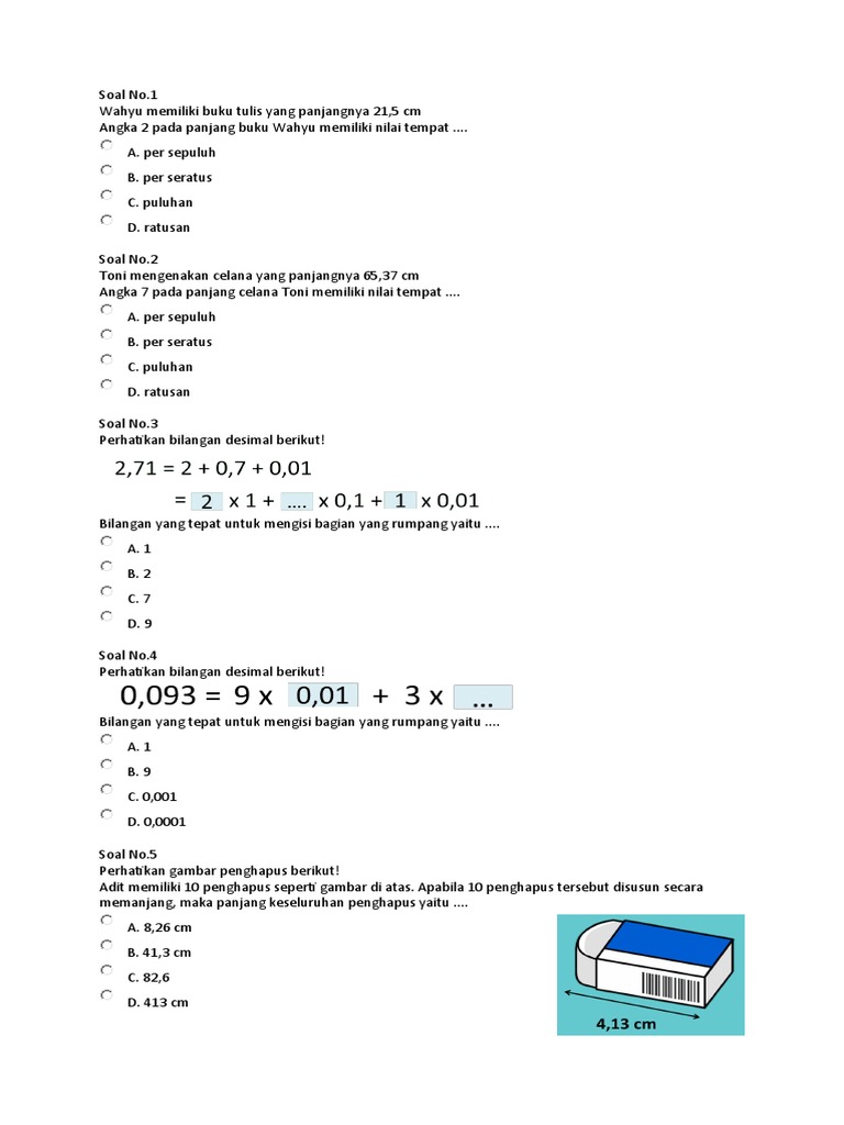 Latihan Soal Matematika Pdf