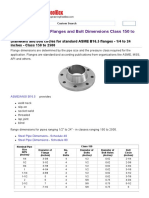 ASME - ANSI B16.5 - Flanges and Bolt Dimensions Class 150 To 2500