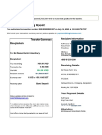 Xoom Transaction Receipt