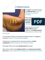 ATEAM Diamond Vocab - Government Responsible For Child Obesity - Grave Concern