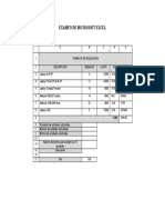 Examen de Microsoft Excel: Computación Básica
