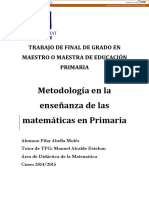 Metodología en La Enseñanza de Las Matemáticas en Primaria