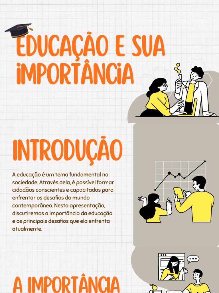 Apresentação Sobre A Importância Da Educação Retro e Ilustrado | PDF ...