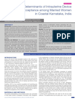 Determinants of Intrauterine Device Acceptance Amo