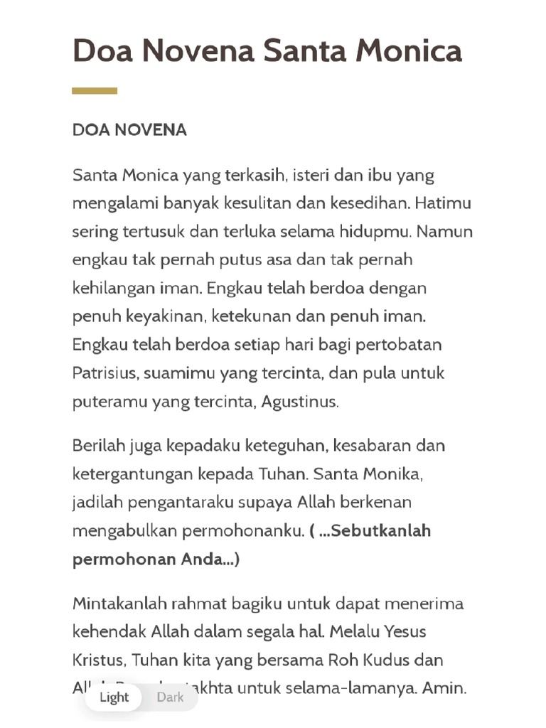 Novena St. Monica PDF