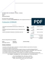 Cotización # S00620: Señores: Cadena de Tiendas Estrella E.I.R.L